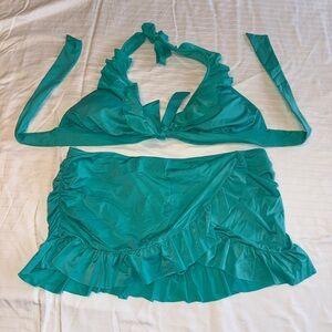 Teal Halter Bikini Set